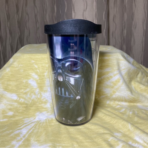 Darth Vader Tervis Tumbler Wrap Around Double Sided Graphic Lucas Black Lid 16oz - Picture 1 of 16